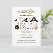 Invitation du Baby shower Little Boo Halloween (Debout devant)