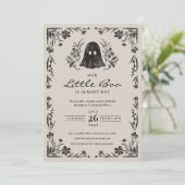 Invitation du Baby shower Little Boo Halloween (Debout devant)