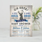 Invitation du Baby shower Little Buck Deer (Debout devant)