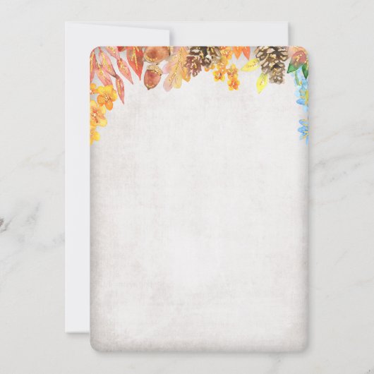 Invitation du Baby shower Little Fox (Dos)