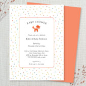Invitation du Baby shower Little Fox