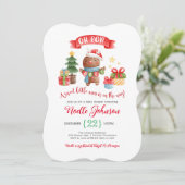 Invitation du Baby shower Little Man Gingerbread (Debout devant)