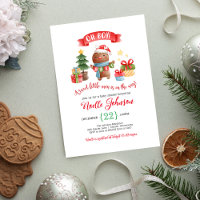 Invitation du Baby shower Little Man Gingerbread