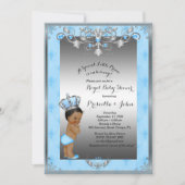 Invitation du Baby shower Little Prince, ARGENT Ro (Devant)