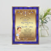 Invitation du Baby shower Little Prince, Royal Blu (Debout devant)