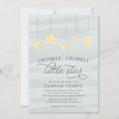 Invitation du Baby shower Little Star | Menthe (Devant)