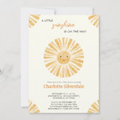 Invitation du Baby shower Little Sunshine (Devant)