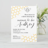 Invitation du Baby shower Mama-to-bee (Debout devant)