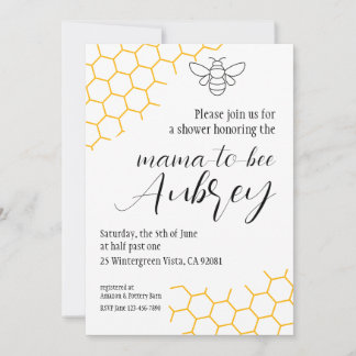 Invitation du Baby shower Mama-to-bee
