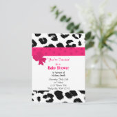 Invitation du Baby shower Motif Leopard (Debout devant)