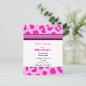 Invitation du Baby shower Motif Leopard (Debout devant)