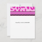 Invitation du Baby shower Motif Leopard (Dos)