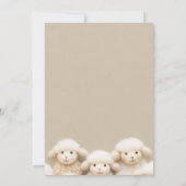 Invitation du Baby shower neutre pour le mouton (Dos)