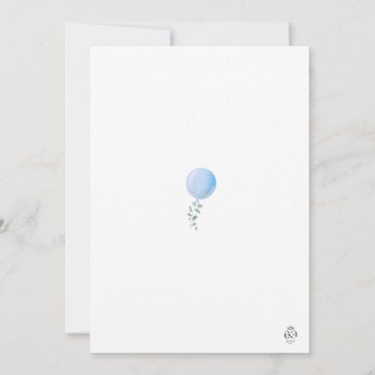 Invitation du Baby shower Oh Boy Editable (Dos)