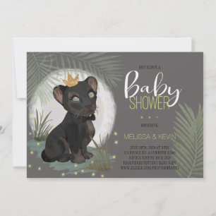 Invitation du Baby shower Prince Black Panther