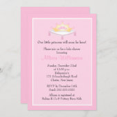 Invitation du Baby shower Princess Crown (Devant / Derrière)