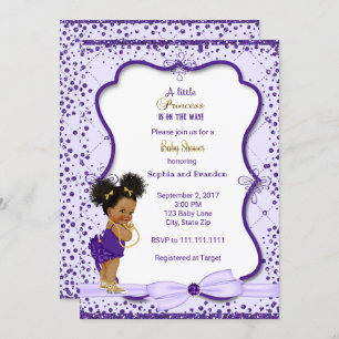 Invitation du Baby shower princesse