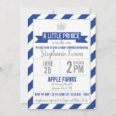 Invitation du Baby shower Royal Blue Little Prince (Devant)