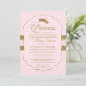 Invitation du Baby shower Royal Little Princess Bl (Debout devant)