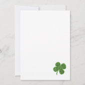 Invitation du Baby shower Shamrock de la Saint-Pat (Dos)