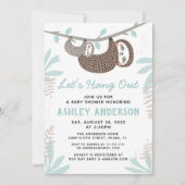 Invitation du Baby shower Sloth (Devant)
