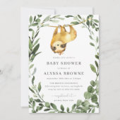 Invitation du Baby shower Sloth (Devant)