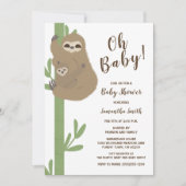 Invitation du Baby shower Sloth (Devant)