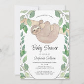 Invitation du Baby shower Sloth (Devant)