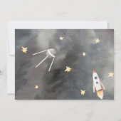 Invitation du Baby shower spatial astronaute (Dos)