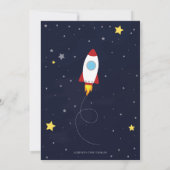 Invitation du Baby shower spatial de l'astronaute (Dos)
