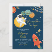Invitation du Baby shower spatial solaire Planète (Devant)