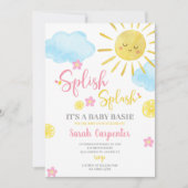 Invitation du Baby shower Splash (Devant)