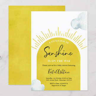Invitation du Baby shower Sun Boho