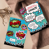 Invitation du Baby shower Superhero