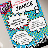 Invitation du Baby shower Superhero