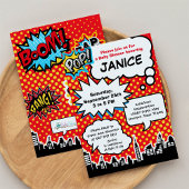 Invitation du Baby shower Superhero