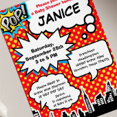 Invitation du Baby shower Superhero