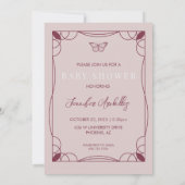 Invitation du Baby shower Tarot fille (Dos)