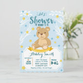 Invitation du Baby shower Teddy Bear (Debout devant)