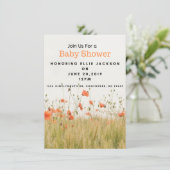 Invitation du Baby shower Vintage du Sud (Debout devant)