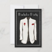Invitation du baccalauréat en tableau blanc Tuxedo (Devant)