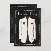 Invitation du baccalauréat en tableau blanc Tuxedo (Devant / Derrière)