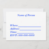 Invitation du Bachelor Party (Dos)