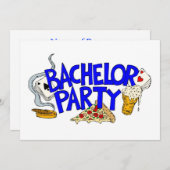Invitation du Bachelor Party (Devant / Derrière)