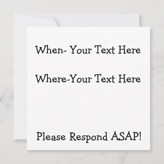 Invitation du Bachelor Party (Dos)