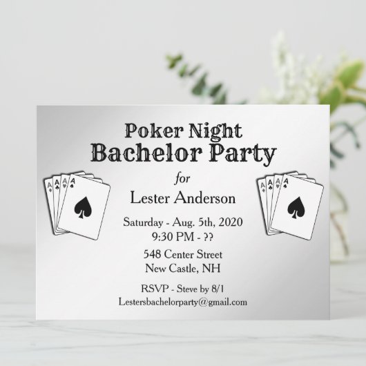 Invitation du Bachelor Party (Debout devant)