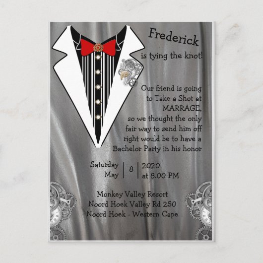 Invitation du Bachelor Party (Devant)