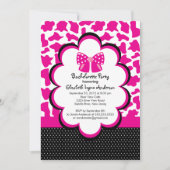Invitation du Bachelorette Black Leopard rose (Devant)
