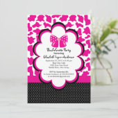 Invitation du Bachelorette Black Leopard rose (Debout devant)