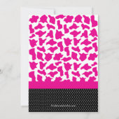 Invitation du Bachelorette Black Leopard rose (Dos)